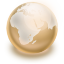 Orange Earth Icon 64x64 png
